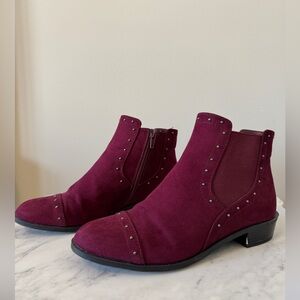 Women's Burgundy Ankle Boots
